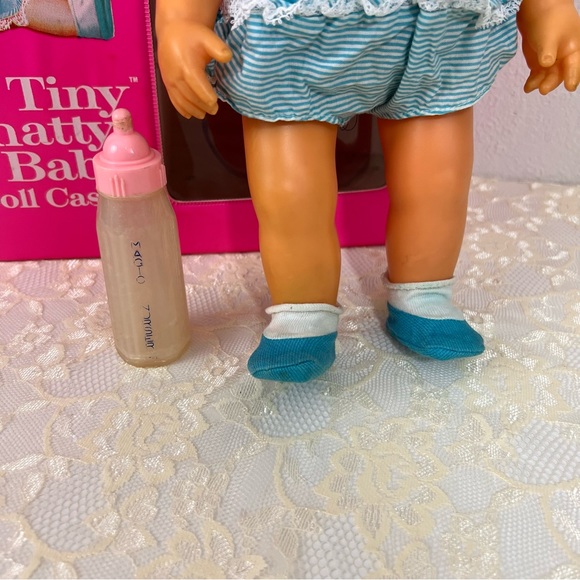 Tiny Baby Chatty Cathy With Case From Mattel 1962 Outfit & Bottle No Talk - Picture 3 of 11
